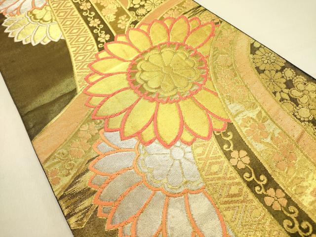平和屋着物●西陣　川島織物　六通柄　本袋帯　唐織　菊　金銀糸　正絹　逸品　DABB7111op 楽天市場】平和屋着物□極上 西陣 川島織物 六通柄 本袋帯 亀甲花唐草