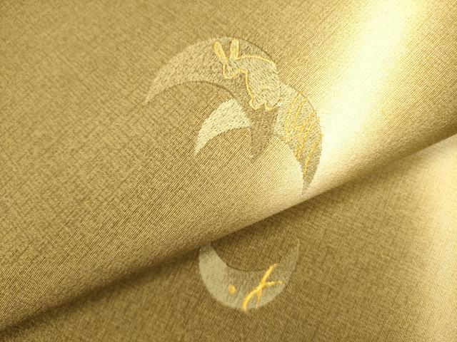 平和屋着物●太鼓柄袋帯　月兎　金糸　正絹　逸品　DABB7138op_2