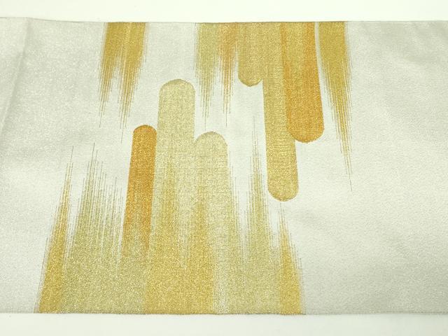 平和屋着物●爪掻き本綴れ　太鼓柄袋帯　霞文　金銀糸　正絹　逸品　DABB7690op