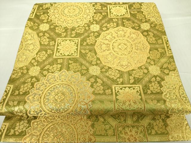 平和屋着物●西陣最高峰・北尾織物匠　六通柄袋帯　雲錦蜀江文　本金箔　正絹　逸品　DABB7777op