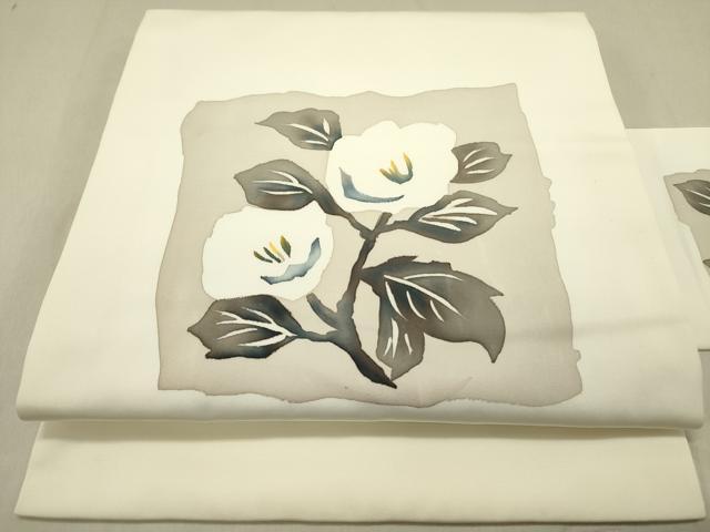 平和屋着物●九寸名古屋帯　草花　DABB7994op