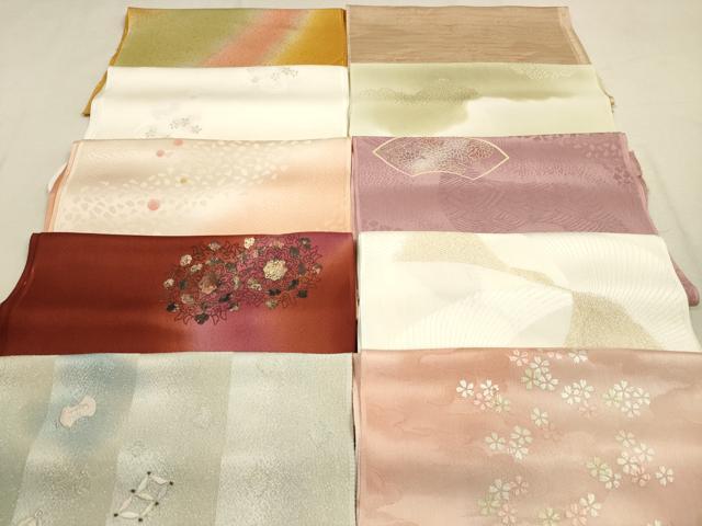 平和屋着物★和装小物　帯揚げ10枚セット　正絹　逸品　DABB8061xg