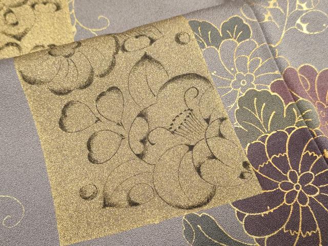 平和屋着物●訪問着　刺繍　辻が花　金彩　正絹　逸品　DABB9746du_7