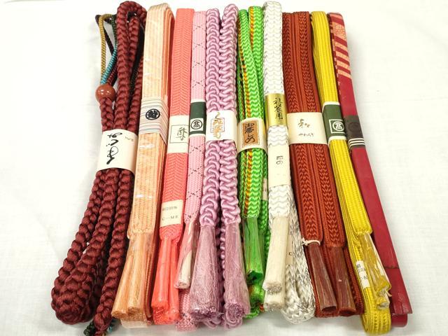 平和屋着物●和装小物　帯締め10本セット　礼装用　手組紐　組紐　レザー　銀糸　小田急・高島屋・三越扱い　逸品　未使用　DABC1026zzz
