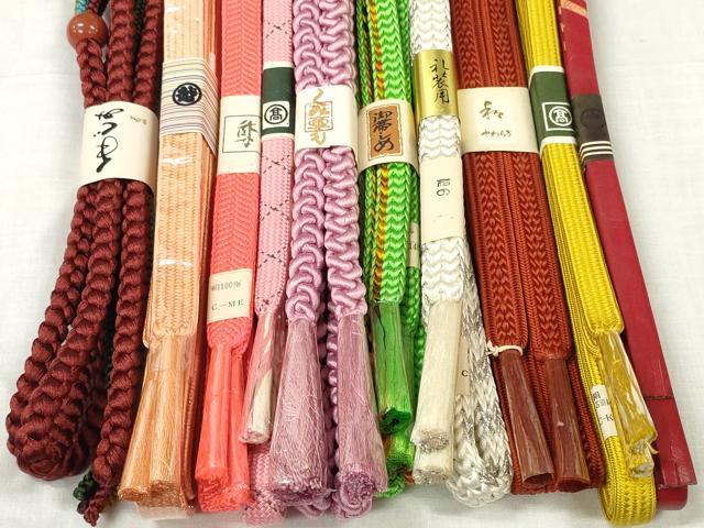 平和屋着物●和装小物　帯締め10本セット　礼装用　手組紐　組紐　レザー　銀糸　小田急・高島屋・三越扱い　逸品　未使用　DABC1026zzz