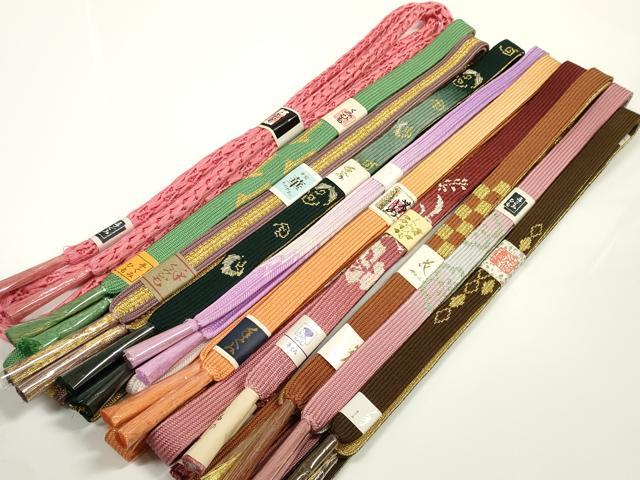 平和屋着物●和装小物　帯締め10本セット　手組紐　高麗組　金糸　逸品　未使用　DABC1037zzz