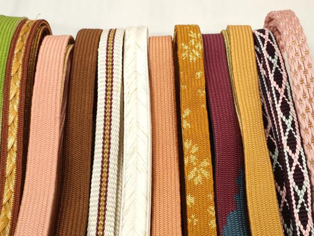 平和屋着物●和装小物　帯締め20本セット　高麗組　奈良組　鎌倉組　金糸　逸品　DABC1056zzz 平和屋着物○和装小物 帯締め20本セット 高麗組 奈良組 鎌倉組 金糸
