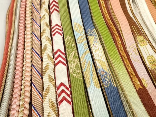 平和屋着物●和装小物　帯締め20本セット　高麗組　奈良組　鎌倉組　金糸　逸品　DABC1056zzz 平和屋着物○和装小物 帯締め20本セット 高麗組 奈良組 鎌倉組 金糸