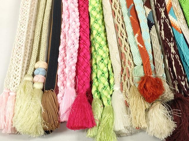 平和屋着物＊夏物　和装小物　帯締め20本セット　レース織　銀糸　逸品　DABC1084zzz_5