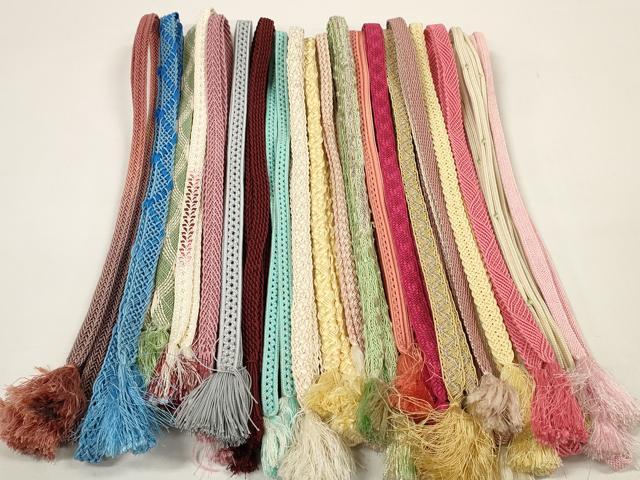 平和屋着物＊夏物　和装小物　帯締め20本セット　レース織　金糸　逸品　DABC1094zzz
