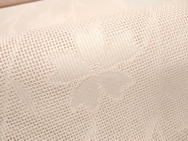 平和屋着物＊夏物　名古屋帯　帯反物　あら紗　枝垂れ花紋紗　薄桜色　未使用　DABC1144zzz 平和屋着物＊夏物 名古屋帯 帯反物 あら紗 枝垂れ花紋紗 薄桜色 未使用