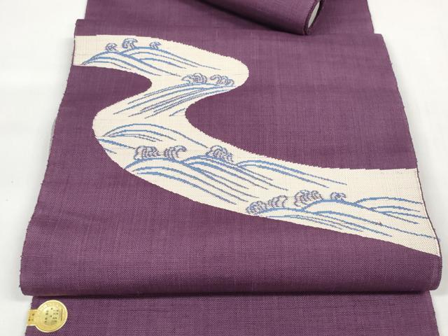 平和屋着物●両面　六通柄袋帯　菱天井枝葉舞桜文　金糸　正絹　逸品　CABB9546hy 平和屋着物○両面 六通柄袋帯 菱天井枝葉舞桜文 金糸 正絹 逸品