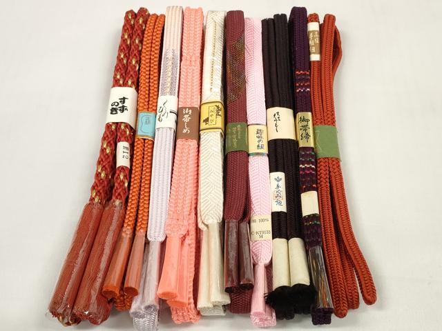 平和屋着物●和装小物　帯締め10本セット　組紐　鎌倉組　金糸　伊賀前沢工房　逸品　未使用　DABC1189zzz