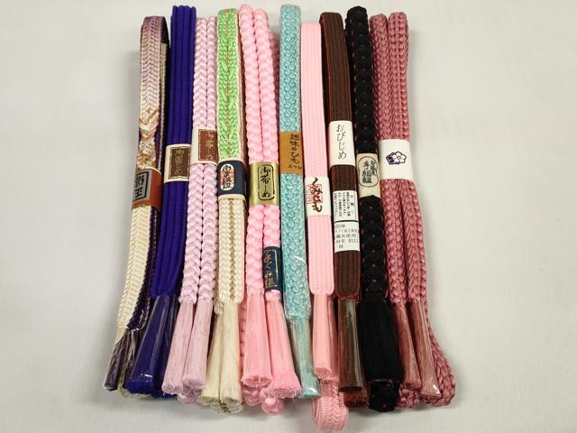 平和屋着物●和装小物　帯締め10本セット　手組紐　菊唐組20玉　金糸　逸品　未使用　DABC1198zzz 平和屋着物○和装小物 帯締め10本セット 手組紐 菊唐組20玉 金糸 逸品