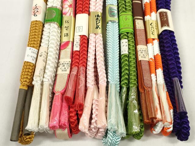 平和屋着物●和装小物　帯締め10本セット　佐賀錦　組紐　金糸　素材色々　未使用　DABC1226zzz 平和屋着物○和装小物 帯締め・帯揚げセット 礼装用 柄絞り 松 金糸