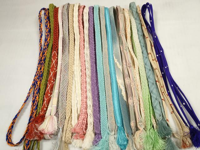 平和屋着物＊夏物　和装小物　帯締め20本セット　レース織　唐組　金糸　逸品　DABC1552zzz