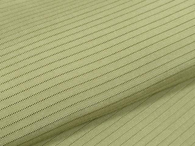 平和屋着物＊夏物 色無地 反物 着尺 絽 京染 抹茶色 逸品 未使用
