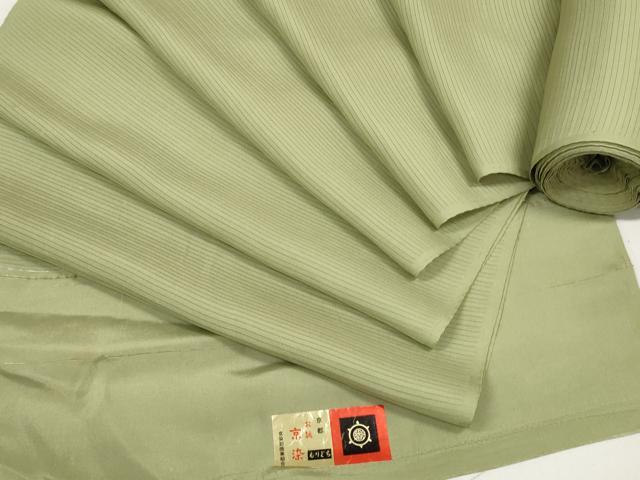 平和屋着物＊夏物　色無地　反物　着尺　絽　京染　抹茶色　逸品　未使用　DABC1757zzz 平和屋着物＊夏物 色無地 反物 着尺 絽 京染 抹茶色 逸品 未使用