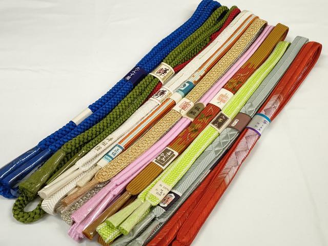 平和屋着物●和装小物　帯締め10本セット　礼装用　手組紐　高麗組　笹浪組　金糸　逸品　未使用　DABC1838zzz