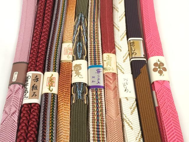 平和屋着物●和装小物　帯締め10本セット　礼装用　豊縄流　組紐　高麗組　笹浪組　金糸　三越扱い　逸品　未使用　DABC1841zzz_2