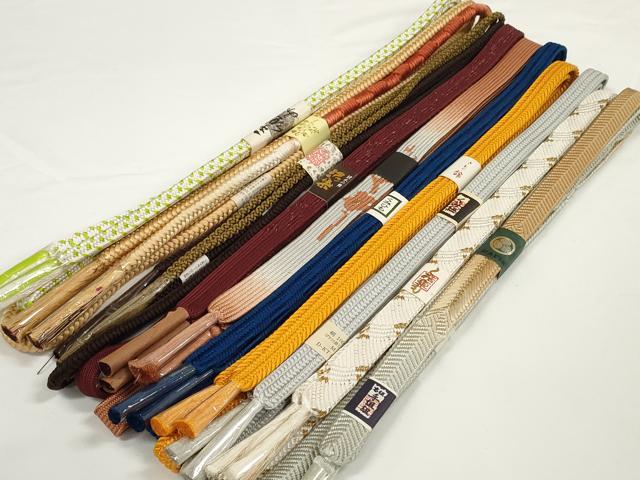 平和屋着物●和装小物　帯締め10本セット　礼装用　雅流　組紐　高麗組　笹浪組　泥染　金糸　逸品　未使用　DABC1851zzz