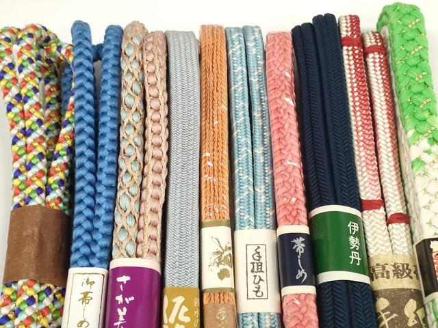 平和屋着物●和装小物　帯締め10本セット　組紐　御岳組　冠組　泥染　金銀糸　さが美・伊勢丹扱い　逸品　未使用　DABC1858zzz_1