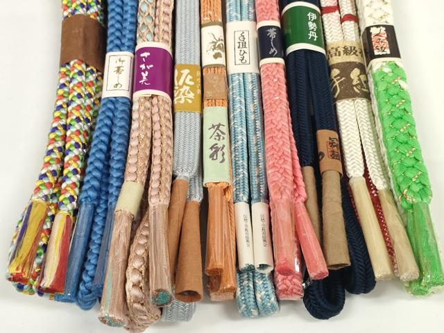 平和屋着物●和装小物　帯締め10本セット　組紐　御岳組　冠組　泥染　金銀糸　さが美・伊勢丹扱い　逸品　未使用　DABC1858zzz_2