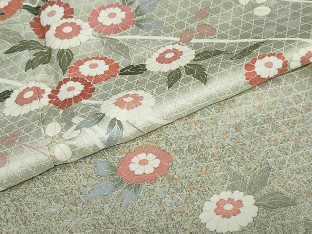 平和屋着物●訪問着　草花文　金彩　正絹　逸品　DABC2064ud_6