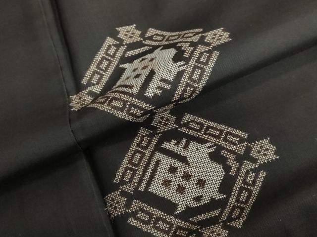 平和屋着物●本場大島紬　9マルキ　地空　有栖川文様　正絹　逸品　DABC2087ud_4