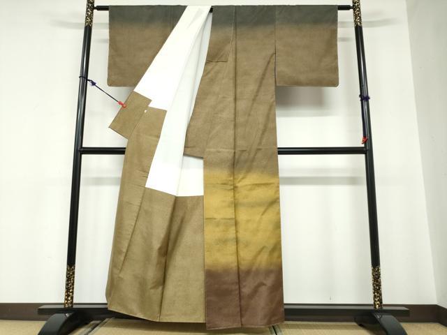 平和屋着物●本場縞大島紬　訪問着　霞文　証紙付き　中昌紬織物謹製　正絹　逸品　未使用　DABC2106ud_1