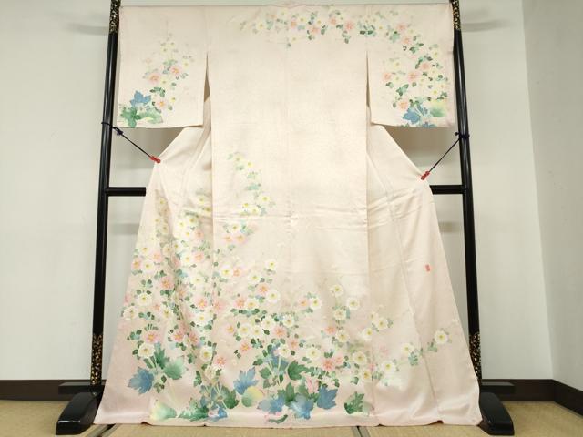 平和屋着物●本加賀友禅作家　直江良三　訪問着　草花文　ロング丈　正絹　逸品　未使用　DABC2152ud 49,140円