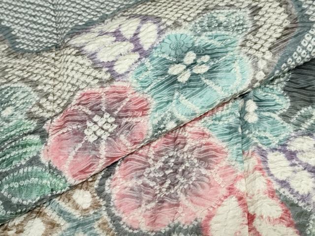 平和屋着物●名門　藤娘きぬたや・総絞り　訪問着　辻が花　正絹　逸品　DABC2203ud_6