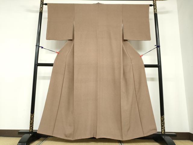 平和屋着物●伝統工芸士　保科信　江戸小紋　格子文　角通し　行儀　正絹　逸品　DABC2264ud_1