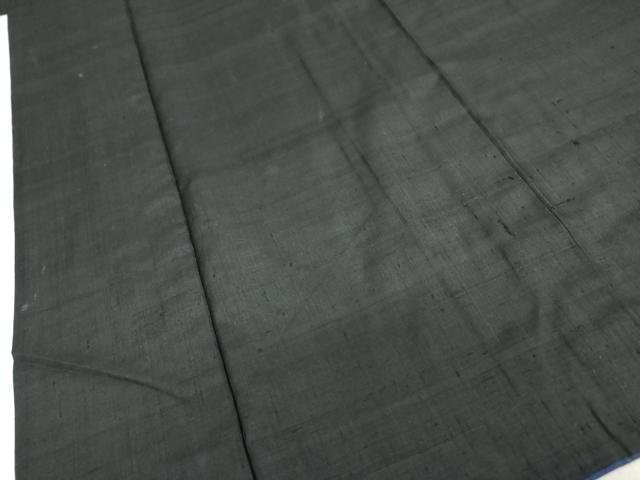 平和屋着物●男性　黒紋付　紬地　正絹　逸品　DABC2297ud_2