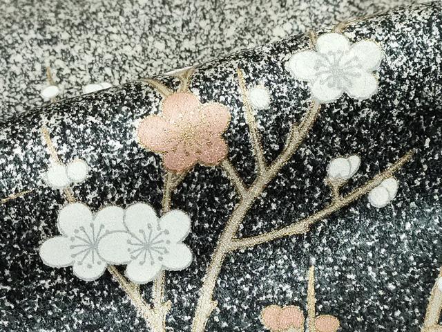 平和屋着物●訪問着　地紙草花文　たたき染め　金彩　正絹　逸品　DABC2406ud_7