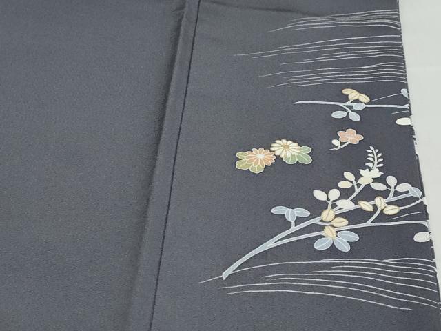 平和屋着物●訪問着　駒刺繍　流水雪輪草花文　金彩　松坂屋扱い　正絹　逸品　DABC2418ud_9