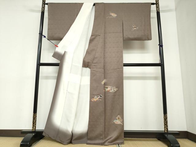平和屋着物●京縫　月聖子　訪問着　総刺繍　吉祥文　金糸　金通し地　正絹　逸品　DABC2431ud_1