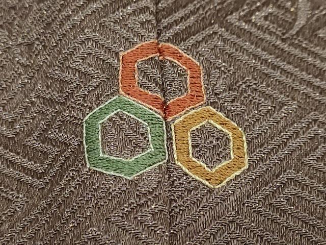 平和屋着物●京縫　月聖子　訪問着　総刺繍　吉祥文　金糸　金通し地　正絹　逸品　DABC2431ud_9