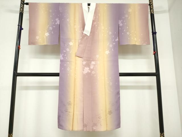 平和屋着物●長襦袢　袷　流水舞桜地紋　暈し染め　正絹　逸品　DABC2480ud 15,912円