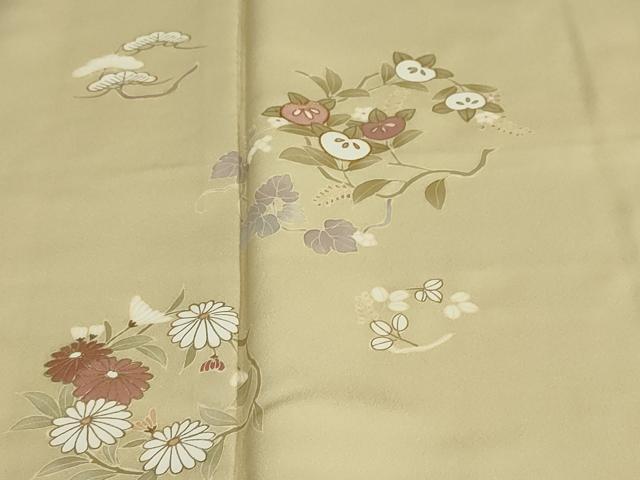 平和屋着物●訪問着　草花文　暈し染め　金彩　正絹　逸品　未使用　DABC2515ud_5