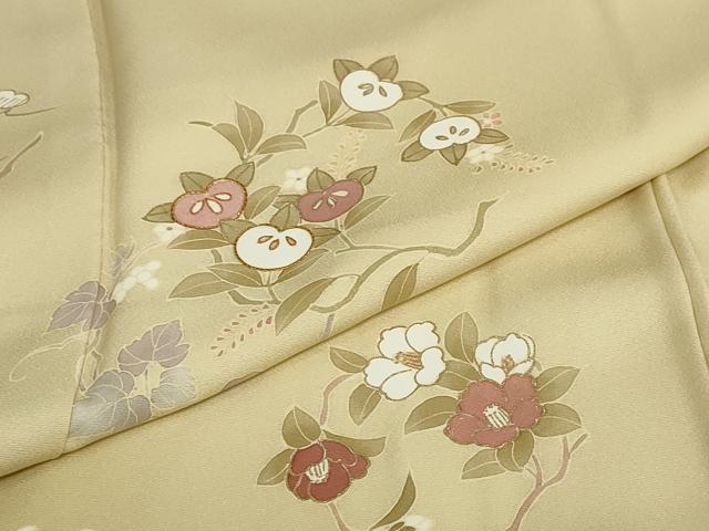 平和屋着物●訪問着　草花文　暈し染め　金彩　正絹　逸品　未使用　DABC2515ud_6