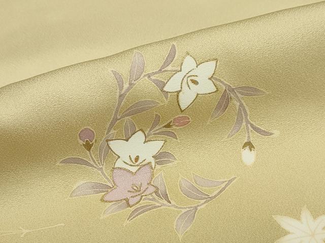 平和屋着物●訪問着　草花文　暈し染め　金彩　正絹　逸品　未使用　DABC2515ud_7