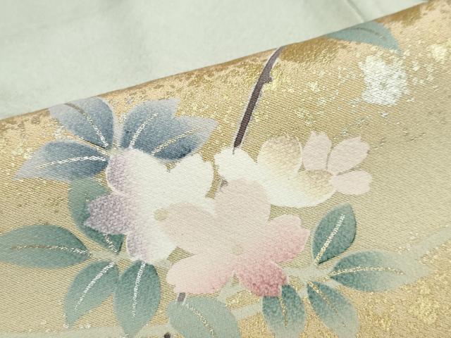平和屋着物●訪問着　草花文　金銀彩　正絹　逸品　DABC2538ud_7