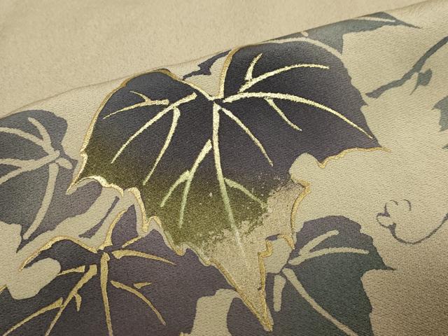 平和屋着物○訪問着 作家物 蔦の葉文 暈し染め 金銀彩 正絹 逸品