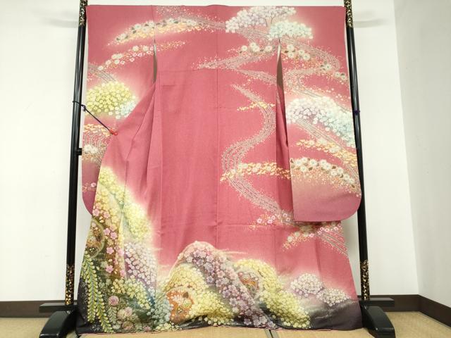 平和屋着物○吉乃一廉 幻の辻が花 振袖 絞り 辻が花 金彩 金通し地
