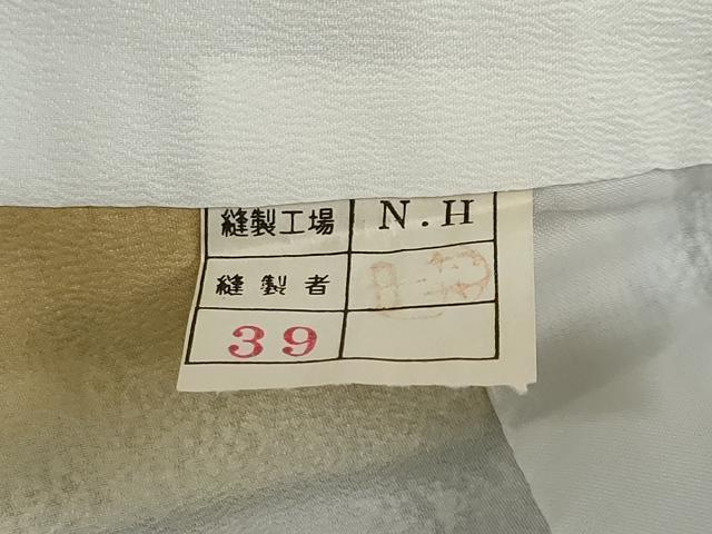 平和屋着物●江戸小紋　草花文　黒地　洗える着物　未使用　DABC2589ud_6
