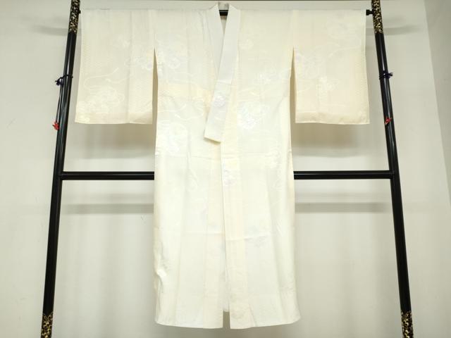 平和屋着物●長襦袢　無双仕立て　鼓草花文　暈し染め　正絹　逸品　DABC2642ud