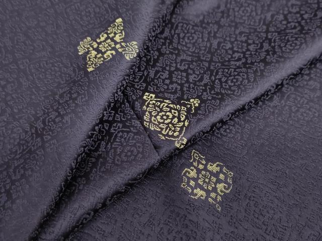 平和屋着物●上質な小紋　抽象文様　金糸　正絹　逸品　DABC2656ud