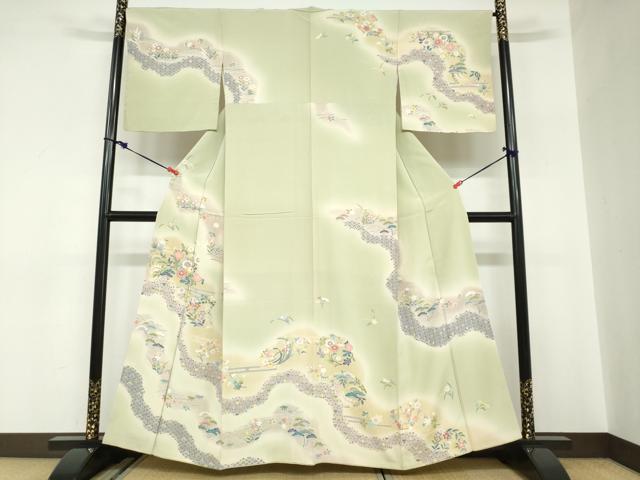 平和屋着物●訪問着　道長草花文　暈し染め　正絹　逸品　DABC2668ud 29,575円