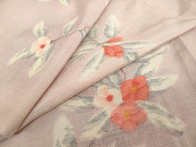 平和屋着物●小千谷紬　枝椿文　正絹　逸品　DABC2677ud 18,980円